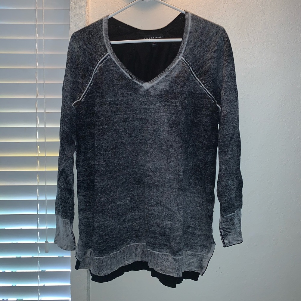 Slate Gray Pullover Long Sleeve